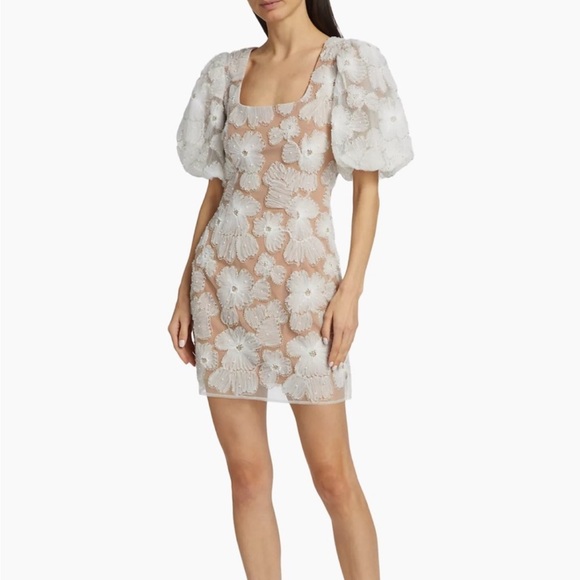 Elliatt “The New Bride” Bellamy Bridal Dress – Embellished Mesh, Puff Sleeves - Picture 2 of 8